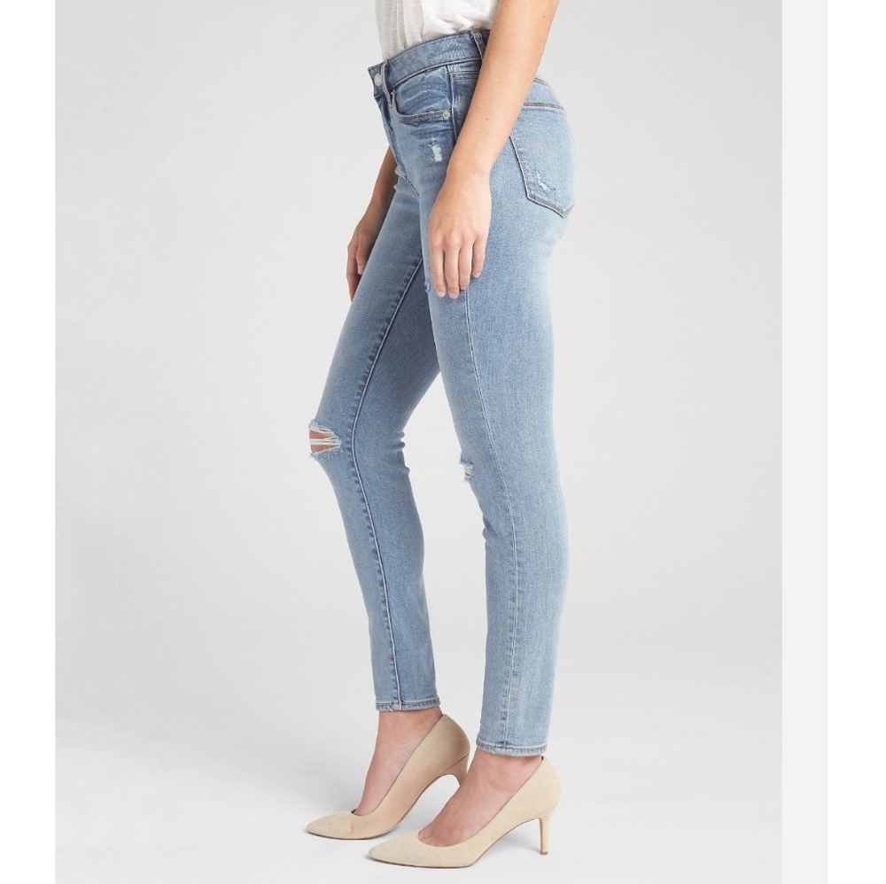 GAP 1969 Deconstructed True Skinny Jeans (Size 28r)